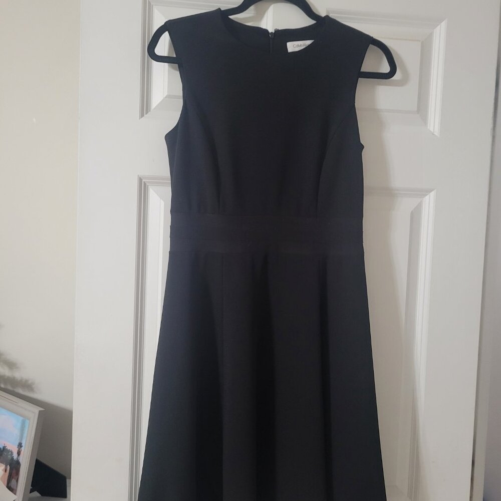 Calvin Klein Illusion Trim Dress - Black